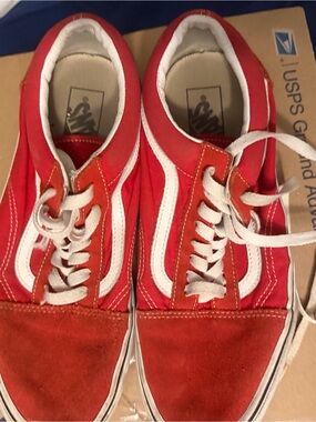Vans Red Old Skool Sneakers size 9.5